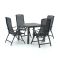 R&S Design Capri/Fidenza 90cm dining tuinset 5-delig verstelbaar